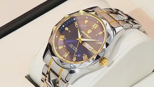 POEDAGAR 615 Luxury Leather Strap Men’s Watch – Waterproof & Elegant