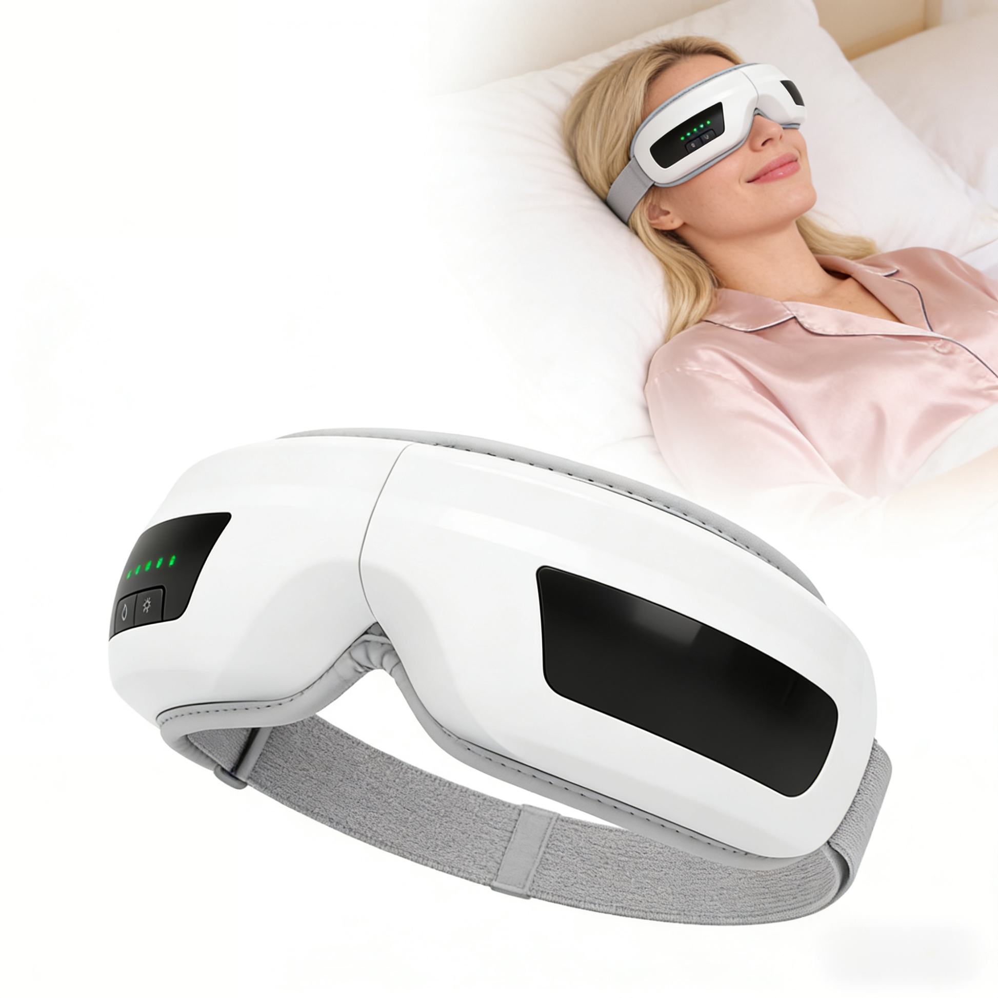 Electric eye mask for eye strain relief after long screen exposure
