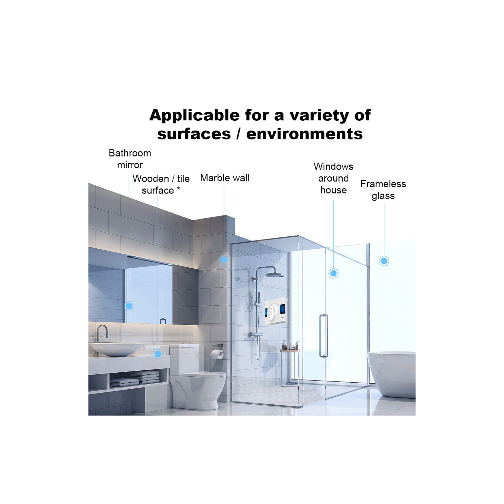 Robot window cleaner using intelligent navigation on floor-to-ceiling glass