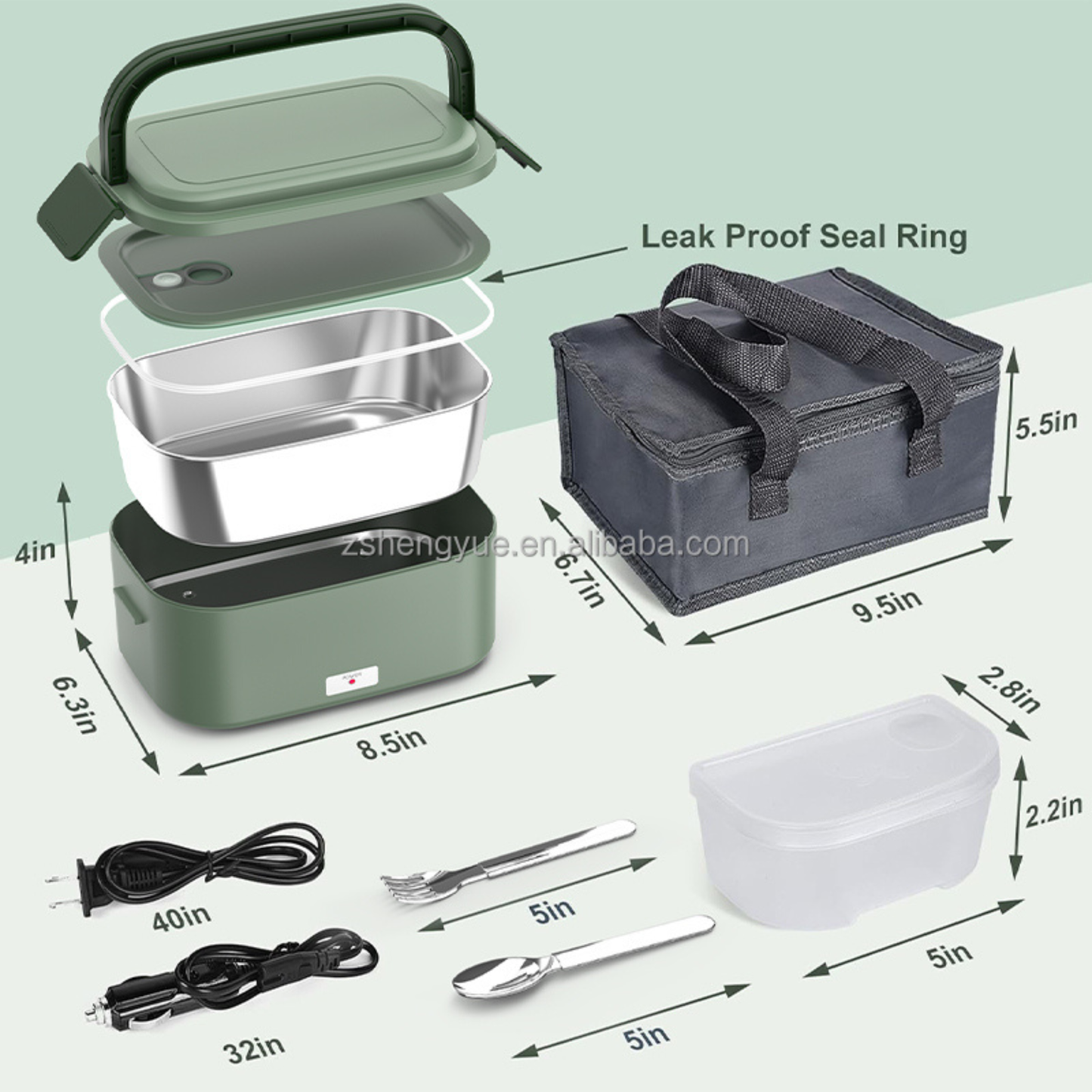 Eco friendly electric lunch box heater for daily meal preparation at home and office