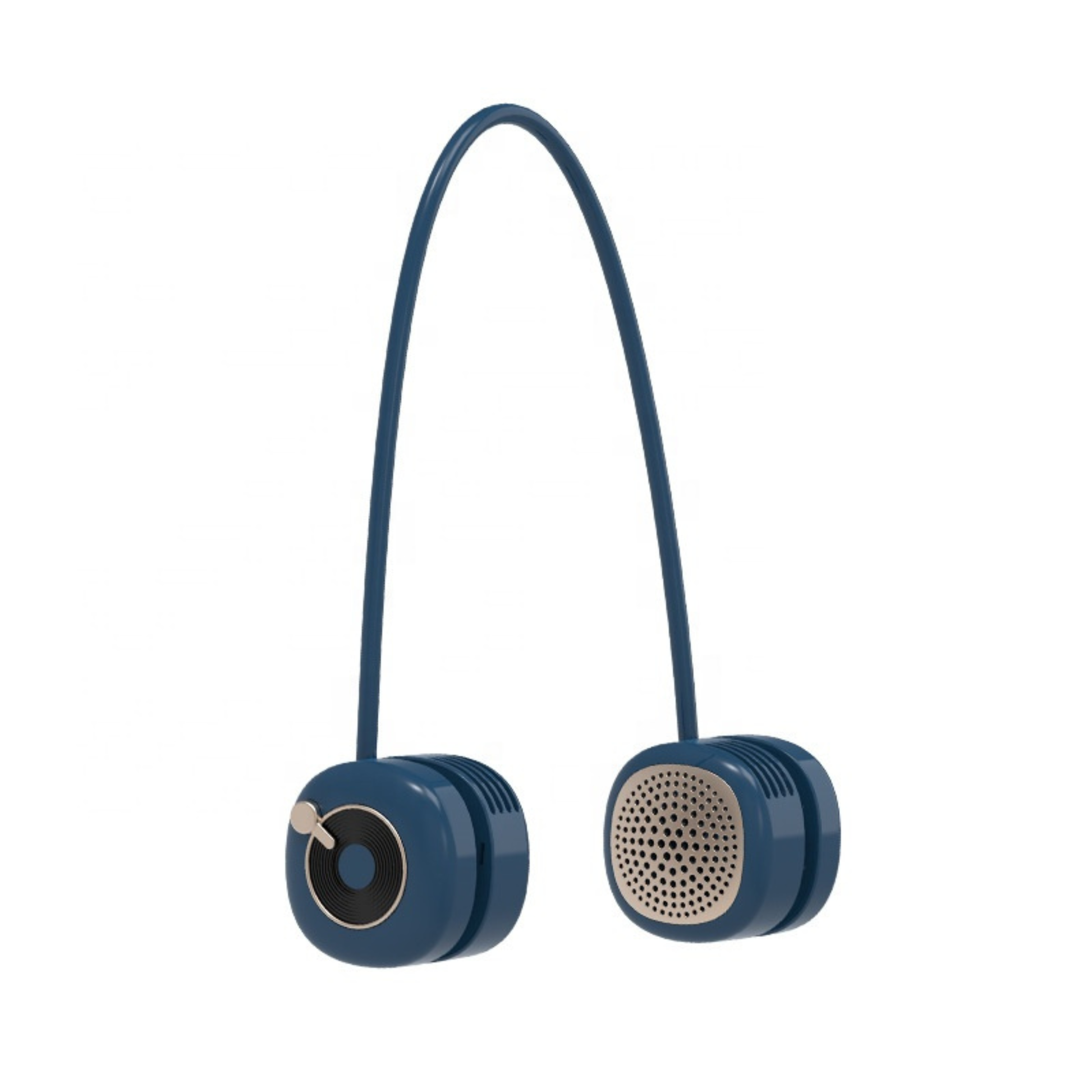 SIKAI SK-WY02 Portable Bladeless Neck Fan providing hands-free cooling during summer walking.