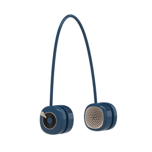 SIKAI SK-WY02 Portable Bladeless Neck Fan providing hands-free cooling during summer walking.