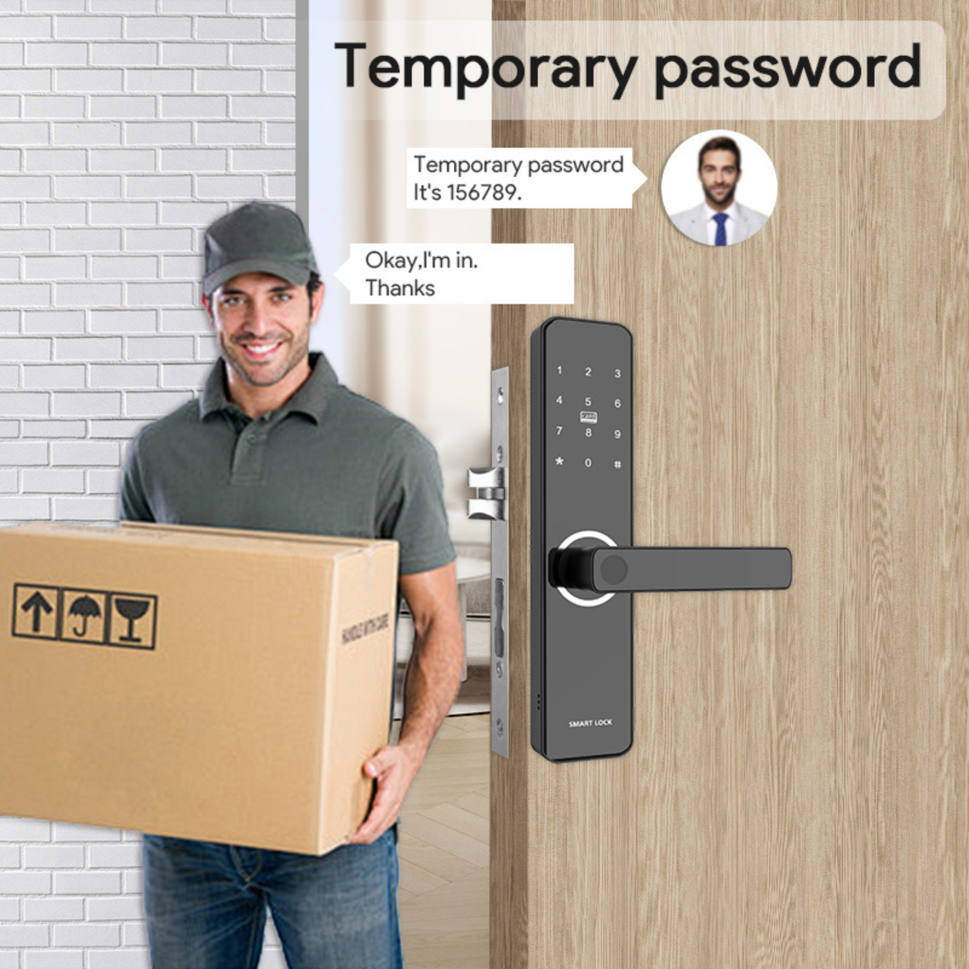 Buy Smart Fingerprint Door Lock for modern apartments with WiFi connectivity, Bluetooth control, and advanced biometric security.