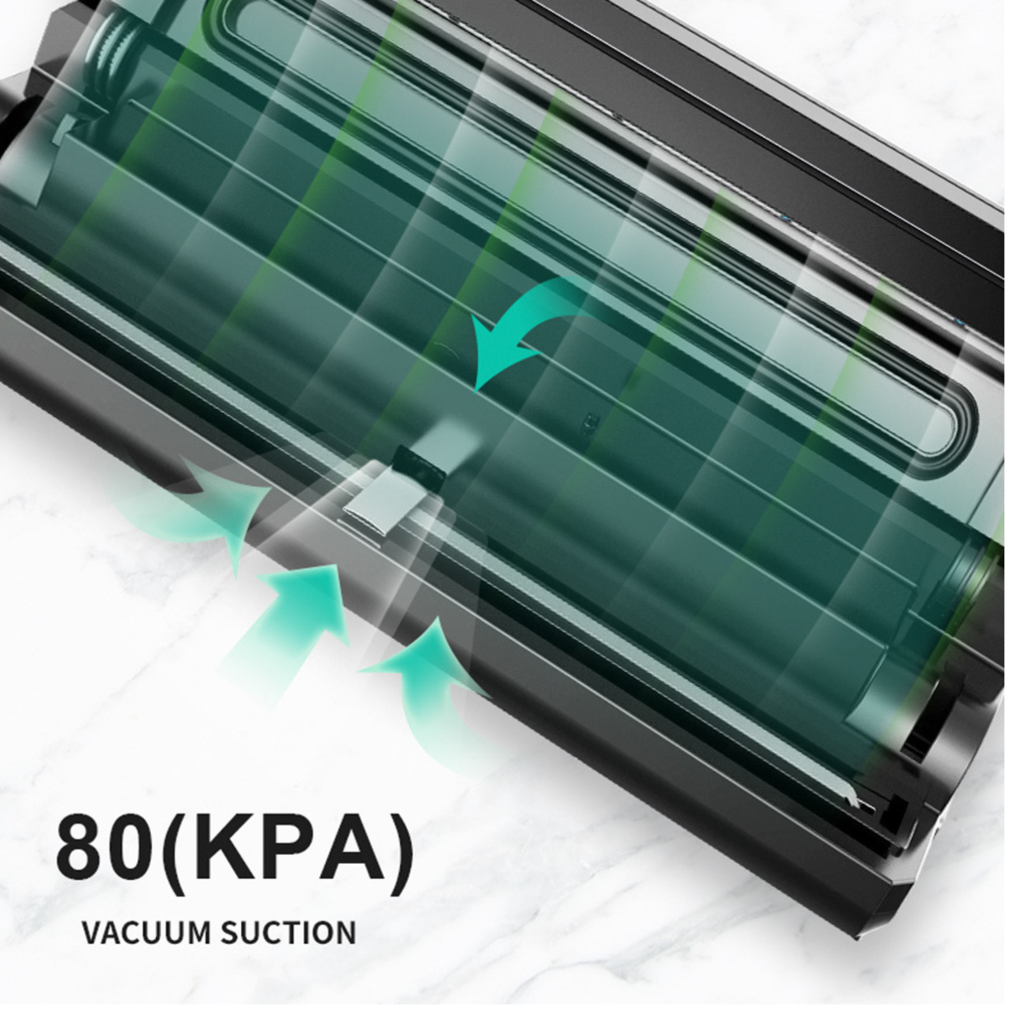 Buy Vacuum Food Sealer Machine featuring the Shineye P-400 sealing multiple food bags simultaneously on its extra-wide 40cm sealing strip.