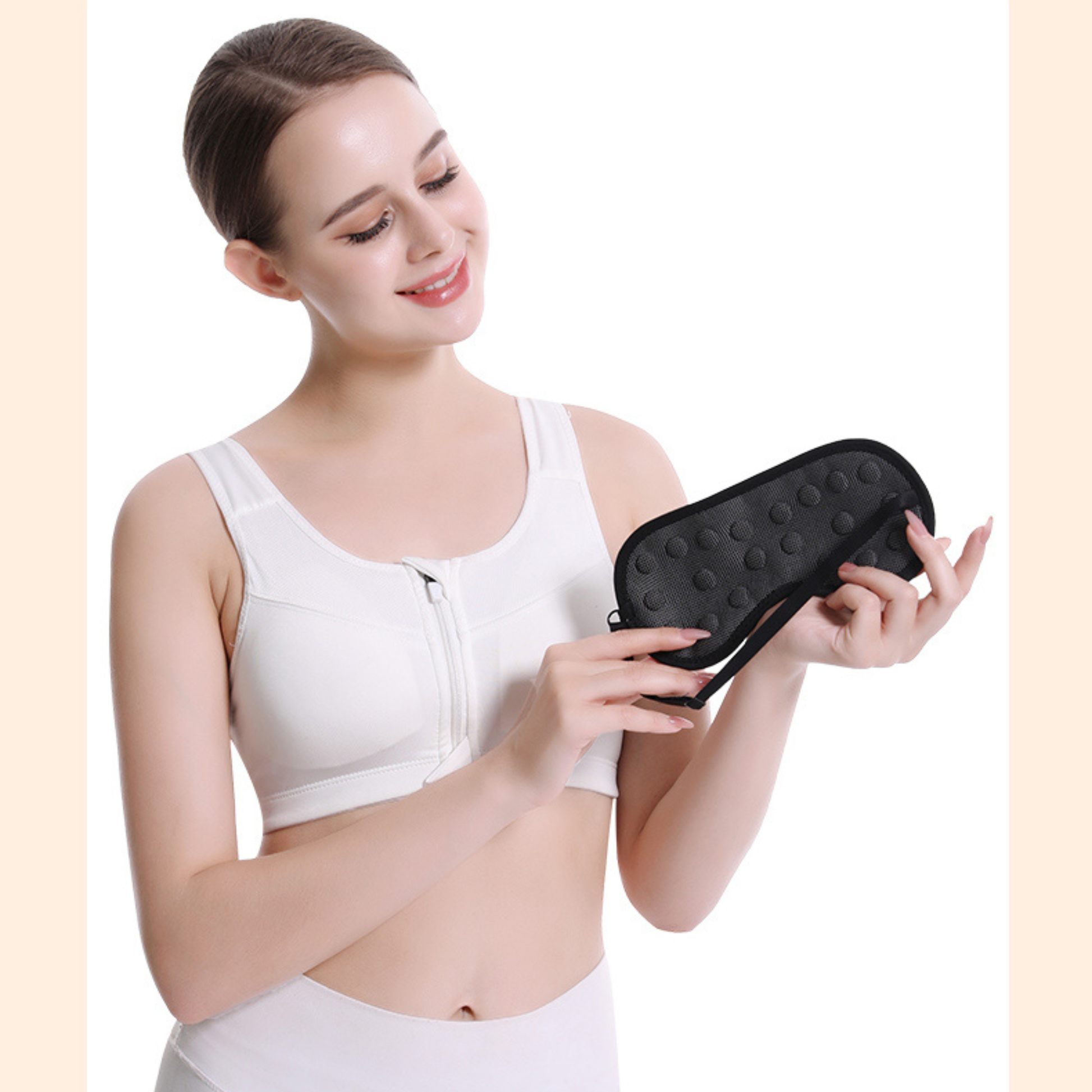 USB heated eye mask for dry eye relief used by office professionals and remote workers