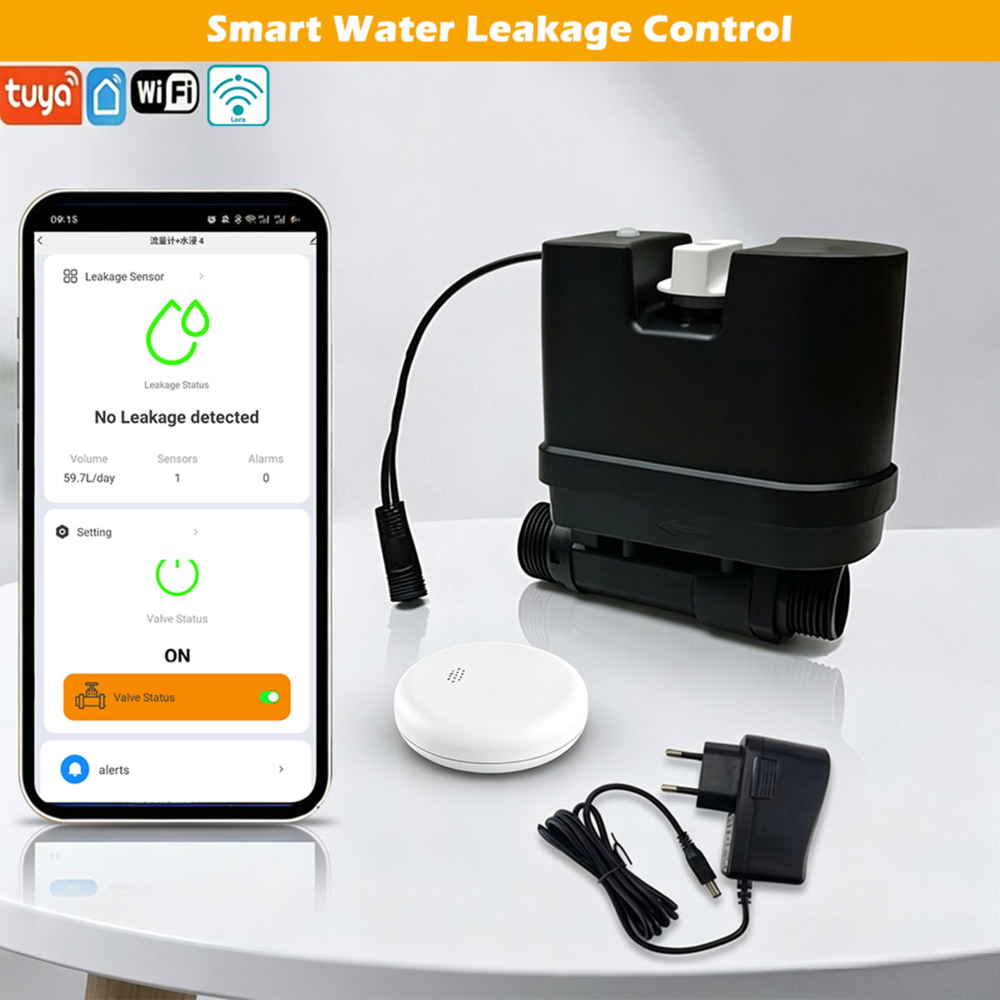 Automatic water leak detection and shut off system